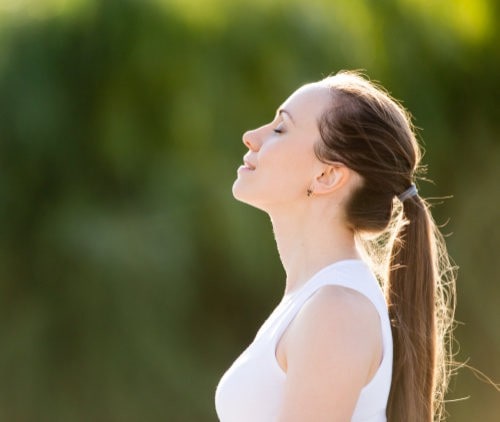 woman with fresh breath
