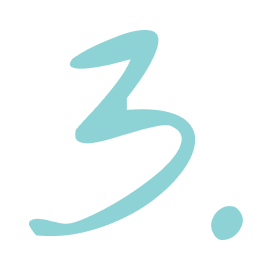 lightblue image of a number three