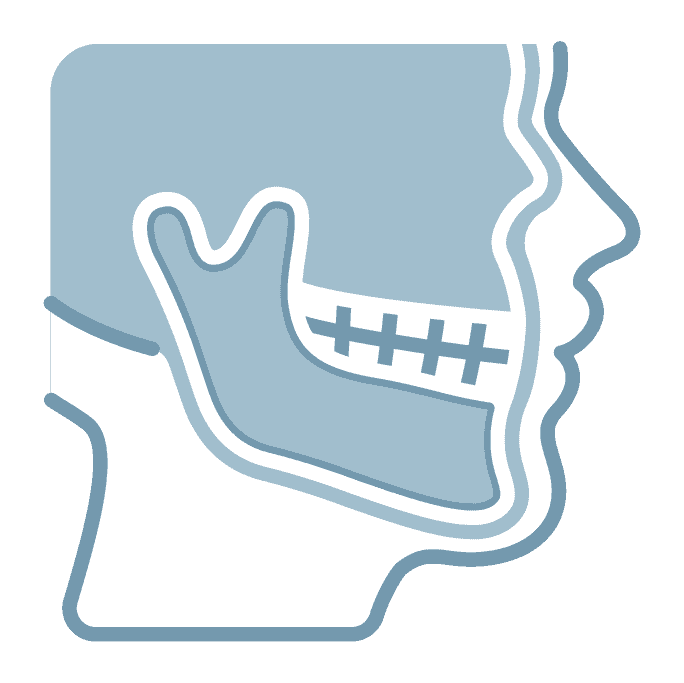 Icon graphic of a woman and a tooth